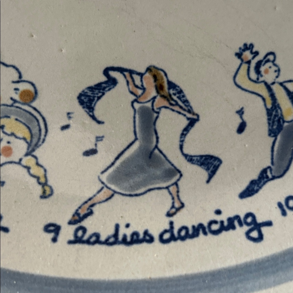 Vintage Louisville Stoneware -  The Twelve Days of Christmas Decorative Plate - Picture 7 of 16